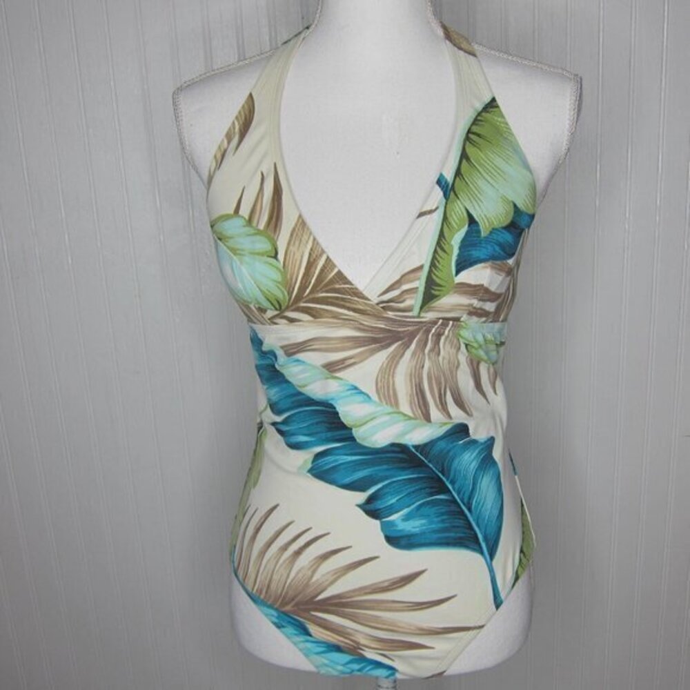 Tommy Bahama Tropical Print One-Piece Swimsuit Size 10
